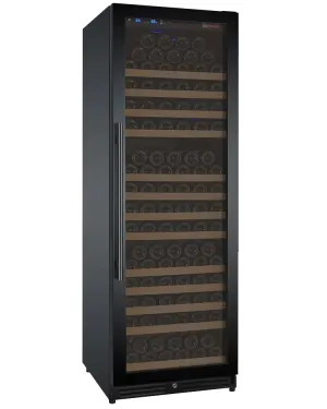 24" Wide FlexCount II Tru-Vino 177 Bottle Single Zone Black Right Hinge Wine Refrigerator