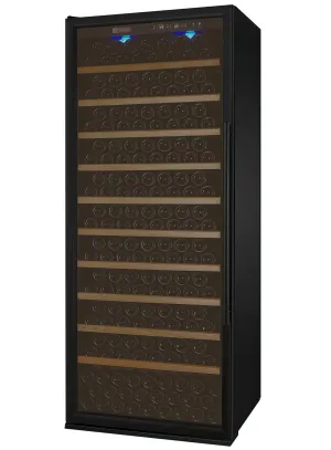 32" Wide Vite II Tru-Vino 277 Bottle Single Zone Black Left Hinge Wine Refrigerator