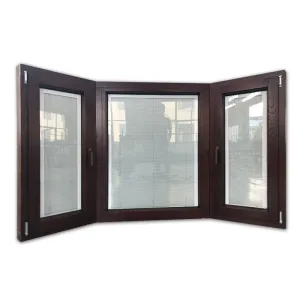 European Standard aluminum wood composite corner window tilt turn bay window by Doorwin