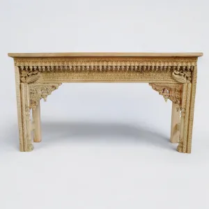 Natural Architectural Solid Wood Console Table